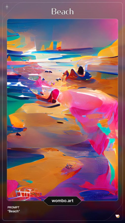 A+Painting+Generated+Using+The+Word+Beach